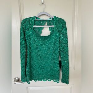 Small Boston Proper Laced, Sequined Shirt!